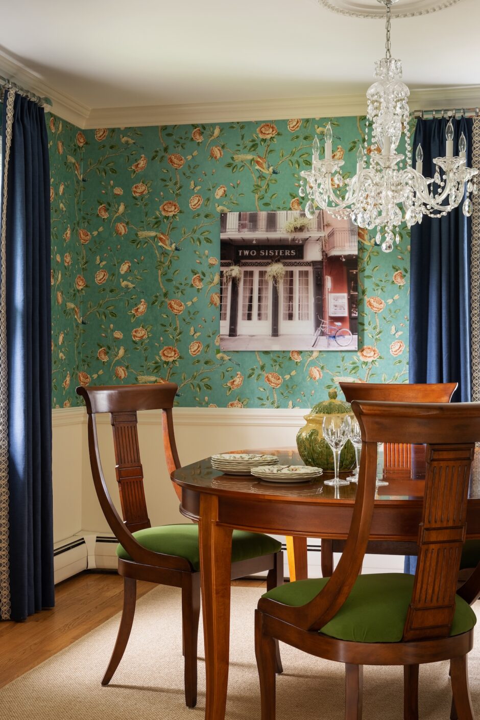 Fiori And Co Dining Room Design Floral Wallpaper