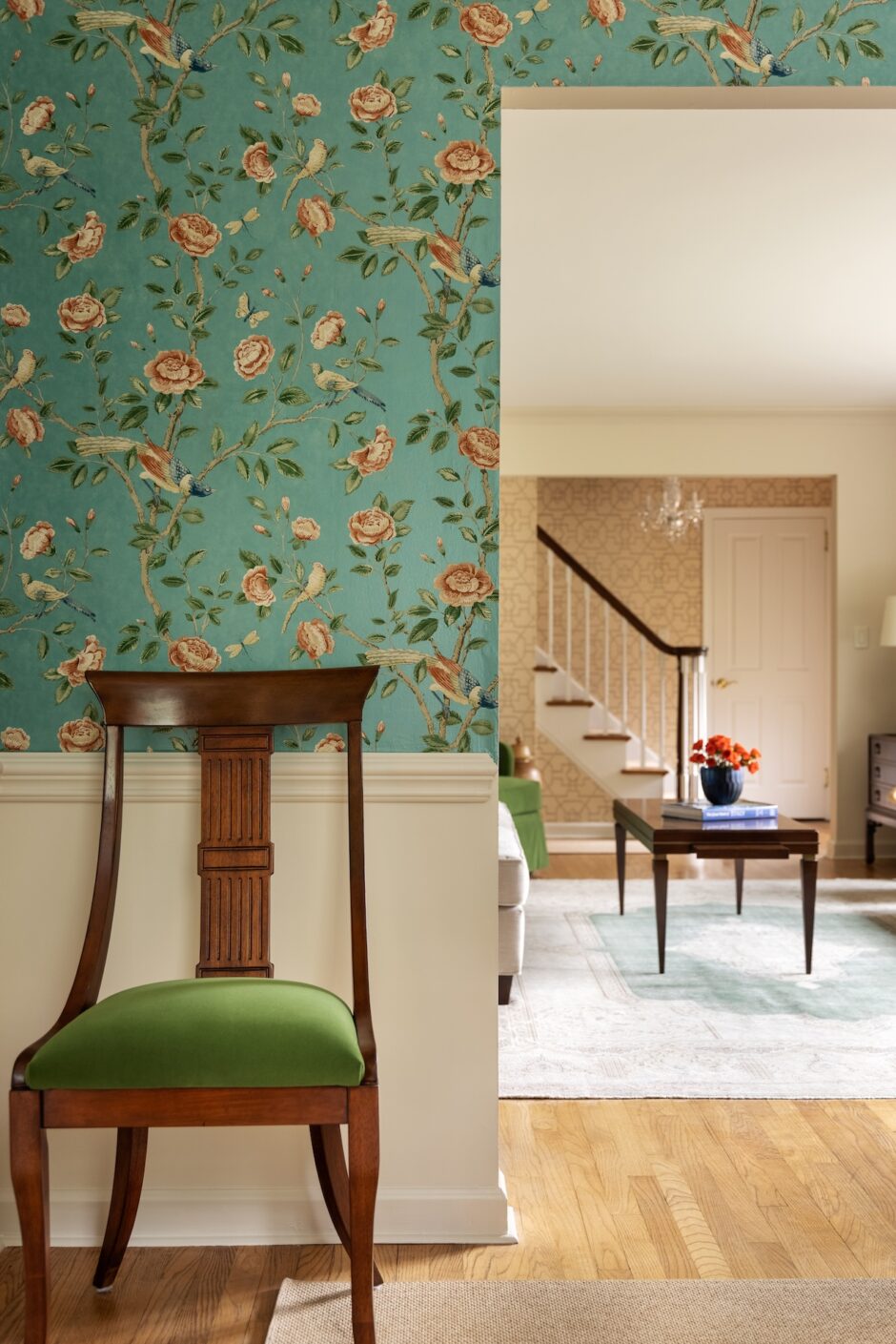 Green Upholstered Dining Chair