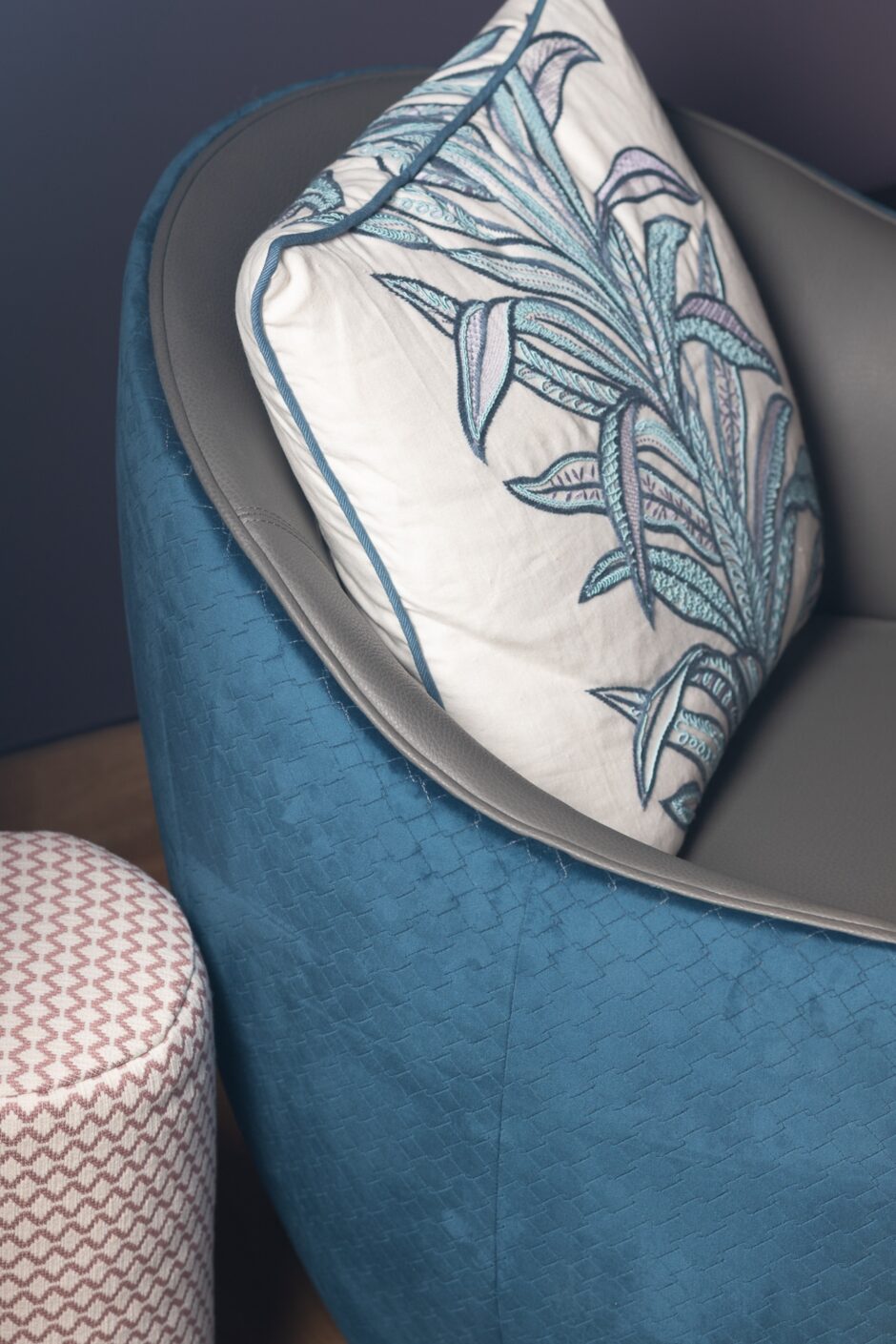 Accent Pillow In Blue Chair